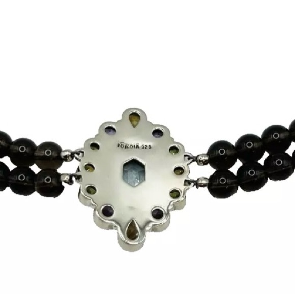 🌟Nicky Butler 925 Silver Aqua Quartz Garnet Citrine Amethyst Bracelet Brand NEW - Picture 12 of 14